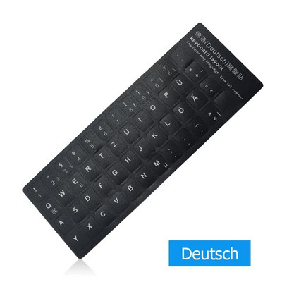 Rusă Engleză Franceză Spaniolă Ucraina Arabă Portugheză Tastatură autocolante pentru laptop PC Standard Letter Layout Tastatură Huse