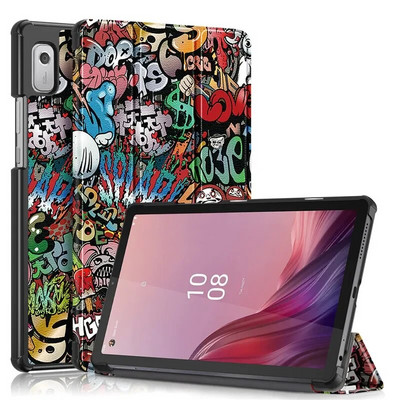 Husă pentru tabletă Lenovo Tab M9 9" cu suport pliat în trei, funda magnetică din piele PU pentru husă Lenovo TB310FU Smart Sleep/Wake-up