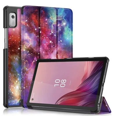 Husă pentru tabletă Lenovo Tab M9 9" cu suport pliat în trei, funda magnetică din piele PU pentru husă Lenovo TB310FU Smart Sleep/Wake-up