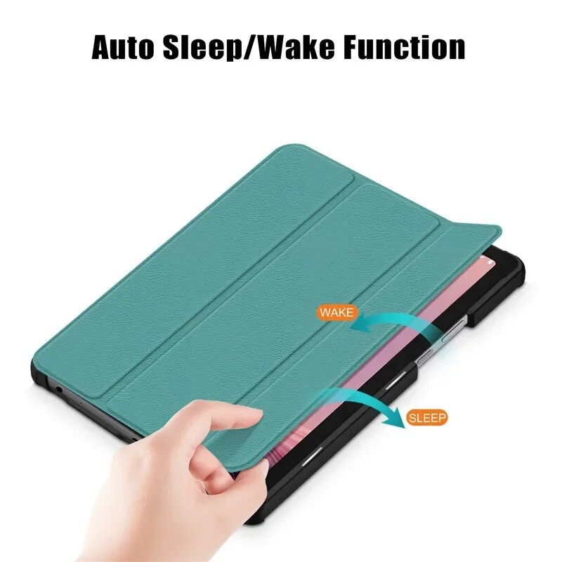 Coque For Lenovo Tab M9 9-tolline tahvelarvutiümbris, kolmekordselt volditud alus, PU-nahast magnetiline põhi Lenovo TB310FU jaoks, nutikas une-/äratuskaas