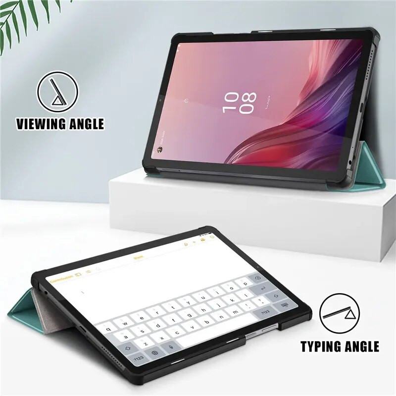 Coque For Lenovo Tab M9 9-tolline tahvelarvutiümbris, kolmekordselt volditud alus, PU-nahast magnetiline põhi Lenovo TB310FU jaoks, nutikas une-/äratuskaas