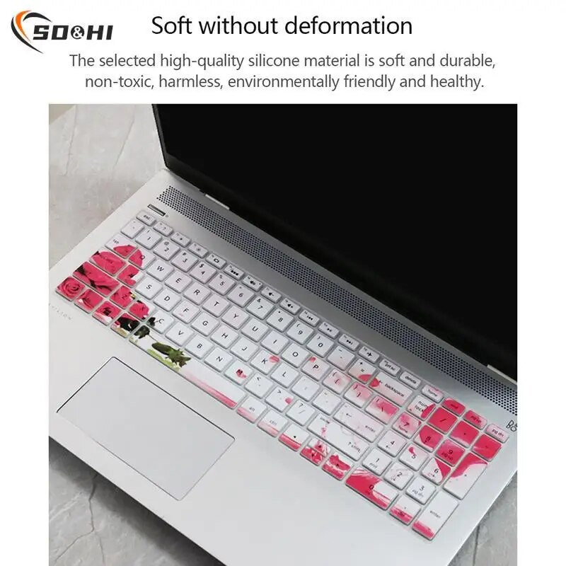 Προστατευτική μεμβράνη καλύμματος πληκτρολογίου φορητού υπολογιστή φορητού υπολογιστή 15,6 ιντσών σιλικόνης για HP Pavilion 250 G8 G7 G6 250 G7 255 G7 G6 256 G6 258 G7