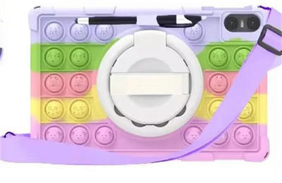 Push Bubble Case priekš Teclast T40 Air 2023 10,4 collu planšetdatora aizsargvāciņš T40Air 10,4 collu apvalka rotējošs statīvs Triecienizturīgs Funda