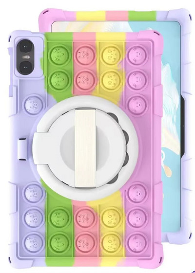 Push Bubble Case priekš Teclast T40 Air 2023 10,4 collu planšetdatora aizsargvāciņš T40Air 10,4 collu apvalka rotējošs statīvs Triecienizturīgs Funda