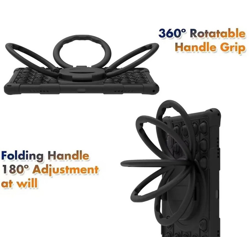 Push Bubble Case priekš Teclast T40 Air 2023 10,4 collu planšetdatora aizsargvāciņš T40Air 10,4 collu apvalka rotējošs statīvs Triecienizturīgs Funda