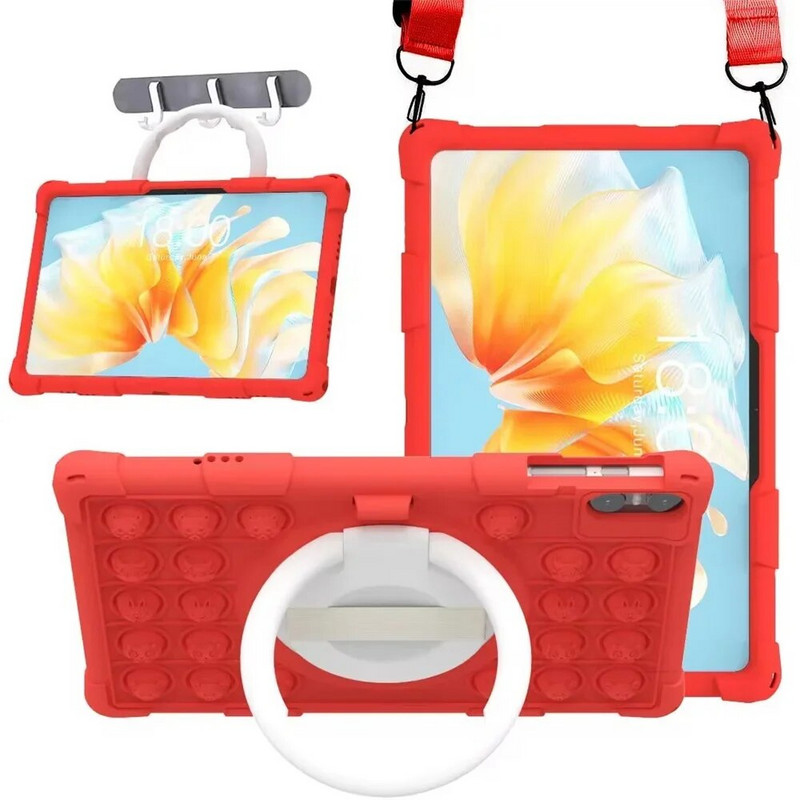 Push Bubble Case priekš Teclast T40 Air 2023 10,4 collu planšetdatora aizsargvāciņš T40Air 10,4 collu apvalka rotējošs statīvs Triecienizturīgs Funda