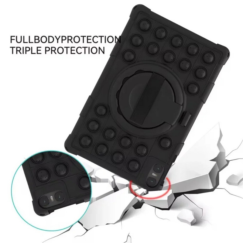 Push Bubble Case priekš Teclast T40 Air 2023 10,4 collu planšetdatora aizsargvāciņš T40Air 10,4 collu apvalka rotējošs statīvs Triecienizturīgs Funda
