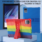 Pentru Tableta Moderness MB1001 Husă de 10,1 inchi pentru tabletă Okaysea 10.1 /Velorim 10, silicon moale, capac din spate reglabil, carcasa suport