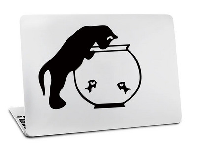Autocolant de vinil pentru apple macbook air 11 13 inch pentru Mac Pro Retina 13 15 husă de piei Glow Black decal Pisica Maimuță lup Touch