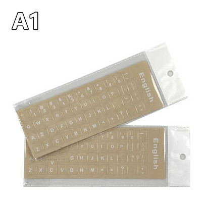 18x6,5 cm ebreju balti burti tastatūras izkārtojuma uzlīmes pogu burti alfabēta klēpjdatora galddatora tastatūras aizsargplēve