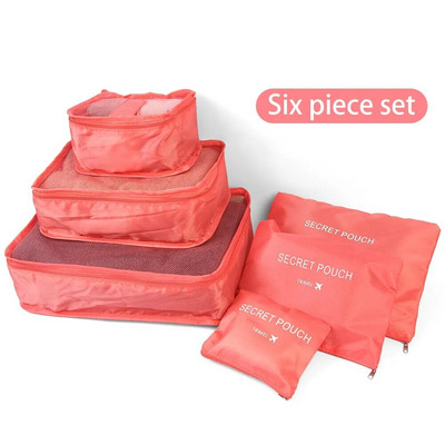6Gb Bagāžas Ceļojumu somas Apakšveļa Apavi Glabāšanas soma Oksforda Ūdensizturīgs audums Čemodāns Soma Kubs Sarkans Organizators Apģērbam