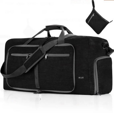 Lielas ietilpības salokāma pārnēsājama sporta un fitnesa soma, bagāžas soma sausai un slapjai atdalīšanai, 65 l ūdensnecaurlaidīga un izturīga