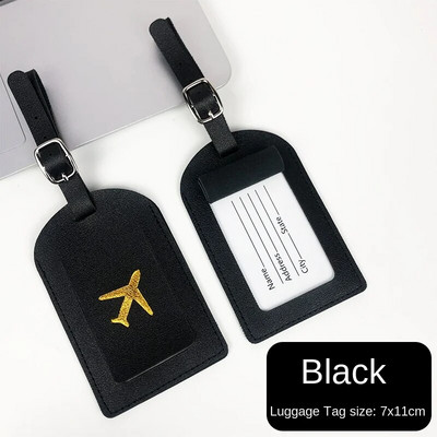 Etichetă pentru bagaje din piele PU pentru bagaje creativă cu gel de siliciu Suport de identificare pentru valiză Etichete de îmbarcare Etichetă portabilă Accesorii de călătorie