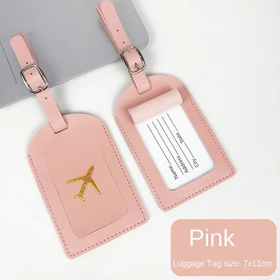Etichetă pentru bagaje din piele PU pentru bagaje creativă cu gel de siliciu Suport de identificare pentru valiză Etichete de îmbarcare Etichetă portabilă Accesorii de călătorie