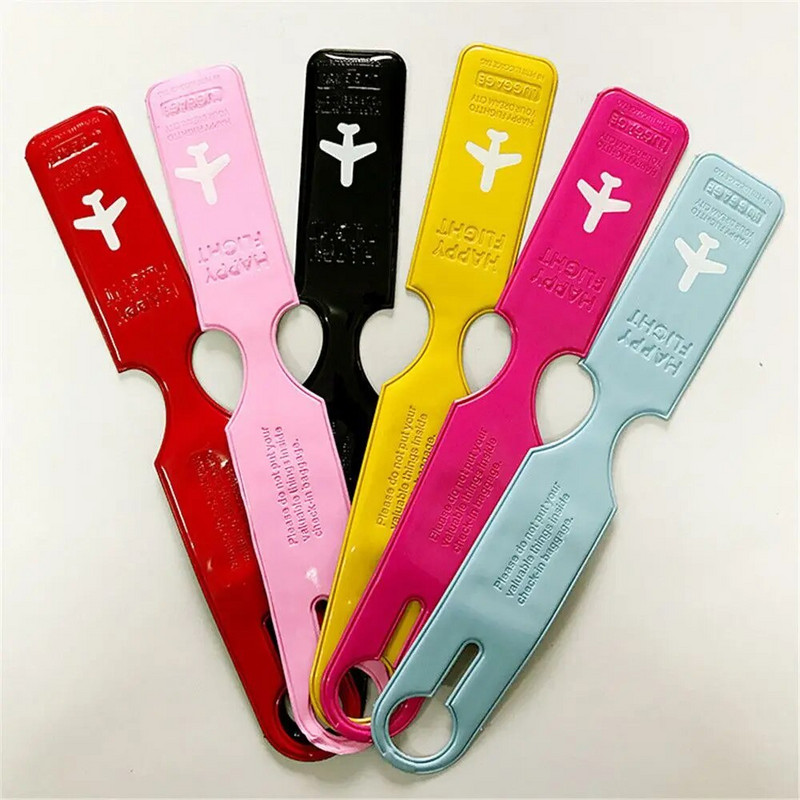 Δερμάτινη ετικέτα αποσκευών PU Creative Baggage Silica Gel Βαλίτσα ID Διευθύνσεις Κάτοχος Ετικέτες επιβίβασης Φορητή ετικέτα Αξεσουάρ ταξιδιού