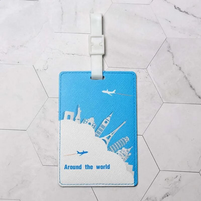 Harta lumii creative Accesorii de călătorie de înaltă calitate Etichetă pentru bagaje Valisă din PU Suport pentru adresă de identificare Etichetă de îmbarcare pentru bagaje Etichetă portabilă