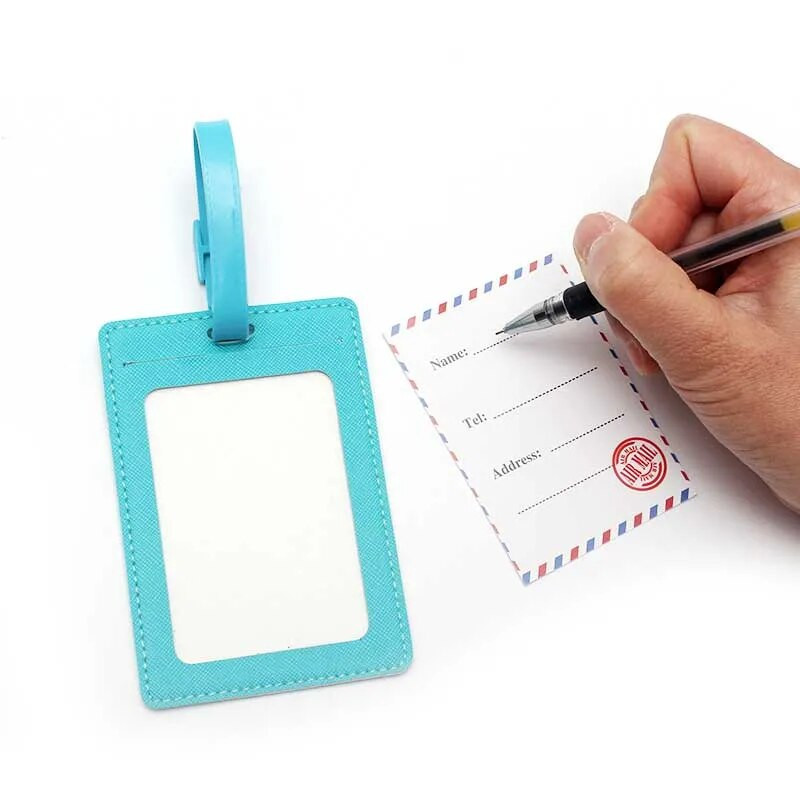 Creative World Map Αξεσουάρ ταξιδιού υψηλής ποιότητας Ετικέτα αποσκευών PU βαλίτσα ID Διευθύνσεις Κάτοχος αποσκευών Ετικέτα επιβίβασης Φορητή ετικέτα