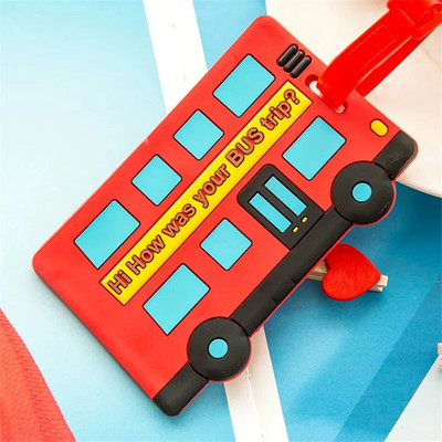 Accesorii de călătorie Etichete creative pentru îmbarcare pentru bagaje Etichetă pentru bagaje cu desene animate cu animale de gel de siliciu Valisă ID-uri Suport etichetă portabilă