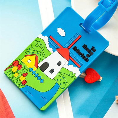 Accesorii de călătorie Etichete creative pentru îmbarcare pentru bagaje Etichetă pentru bagaje cu desene animate cu animale de gel de siliciu Valisă ID-uri Suport etichetă portabilă