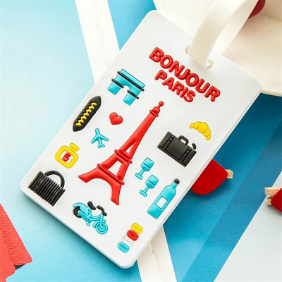 Accesorii de călătorie Etichete creative pentru îmbarcare pentru bagaje Etichetă pentru bagaje cu desene animate cu animale de gel de siliciu Valisă ID-uri Suport etichetă portabilă