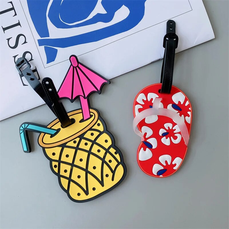 Ceļojumu piederumi Radoši bagāžas iekāpšanas birkas Bagāžas birkas Dzīvnieku karikatūra Silikagela čemodāna ID Adrešu turētājs Pārnēsājama etiķete