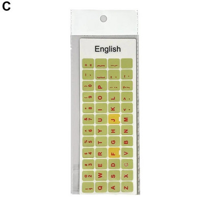 Notebook Engleză Tastatură Autocolant Macaron Color Key Sticker Desktop Computer Autocolant Scrub Repair Film pentru tastatură rezistent la praf