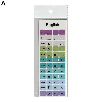Notebook Engleză Tastatură Autocolant Macaron Color Key Sticker Desktop Computer Autocolant Scrub Repair Film pentru tastatură rezistent la praf