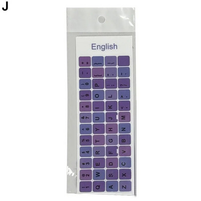 Notebook Engleză Tastatură Autocolant Macaron Color Key Sticker Desktop Computer Autocolant Scrub Repair Film pentru tastatură rezistent la praf