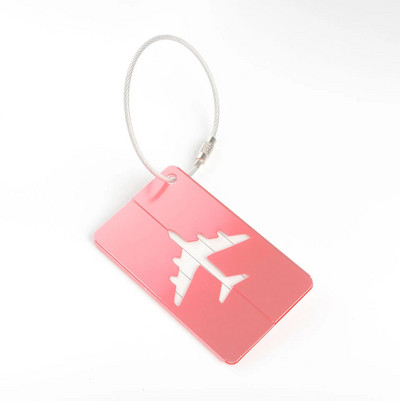 Bagāžas etiķetes Alumīnija sakausējuma čemodāna etiķetes Ceļojumu etiķešu komplekts ar tērauda cilpu ID bagāžas etiķetes koferiem ceļojumu piederumi