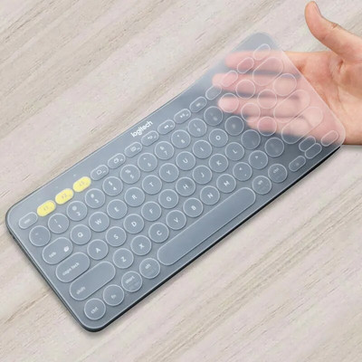 Protector de piele ultrasubțire din silicon pentru tastatură pentru laptop pentru tastatură Logitech K380