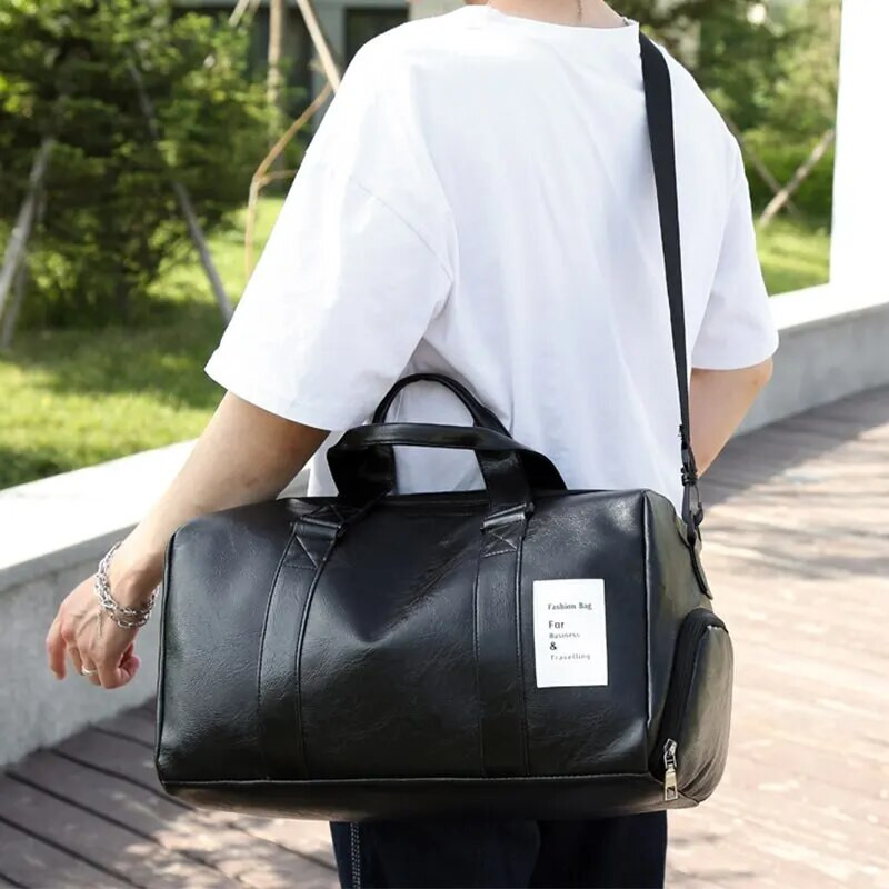 Retro jauna īsa ceļojumu soma Sports Biker Training PU ūdensizturīga fitnesa soma