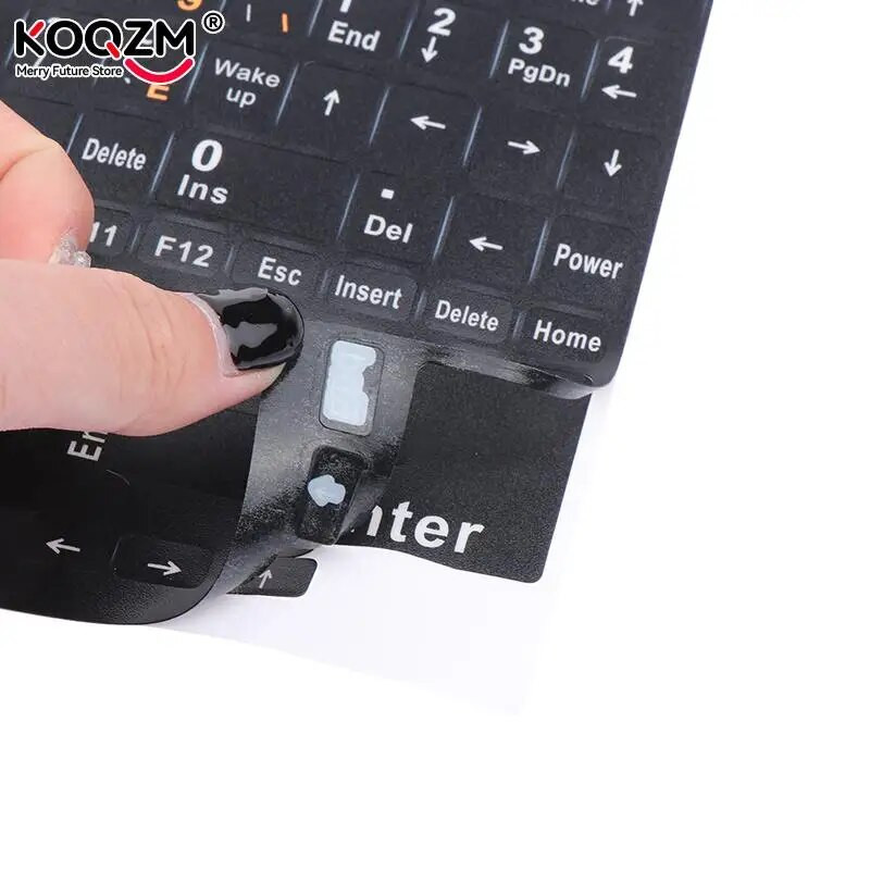 Αυτοκόλλητα πληκτρολογίου πλήρους μεγέθους Ρωσικά αγγλικά Αυτοκόλλητο γράμματος διάταξης αλφαβήτου για φορητό υπολογιστή επιτραπέζιου υπολογιστή Αντικατάσταση πληκτρολογίου