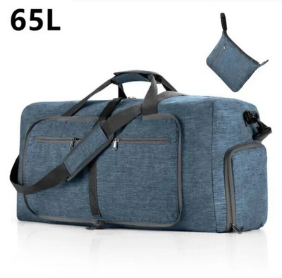 Lielas ietilpības ceļojumu soma 85 l plecu sporta soma sievietēm, ūdensizturīga Oksfordas salokāma liela ceļojumu soma vīriešiem fitnesa bagāžas soma