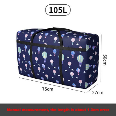 Αδιάβροχη αναδιπλούμενη τσάντα χειραποσκευών Παχύ ρούχα Τσάντες αποθήκευσης Μεγάλης χωρητικότητας Μετακίνηση τσάντα συσκευασίας Φορητή τσάντα ρούχων Duffle