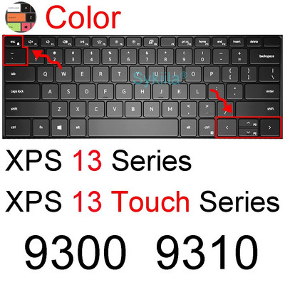 Dell XPS 13 tastatūras vāciņam 9300 9310 9305 9350 9360 9365 9370 9380 9575 7390 Protector Skin Case Klēpjdatora piederumi Silikona
