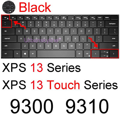 Dell XPS 13 tastatūras vāciņam 9300 9310 9305 9350 9360 9365 9370 9380 9575 7390 Protector Skin Case Klēpjdatora piederumi Silikona