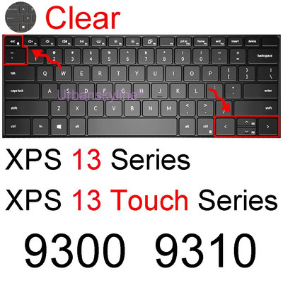 Dell XPS 13 tastatūras vāciņam 9300 9310 9305 9350 9360 9365 9370 9380 9575 7390 Protector Skin Case Klēpjdatora piederumi Silikona