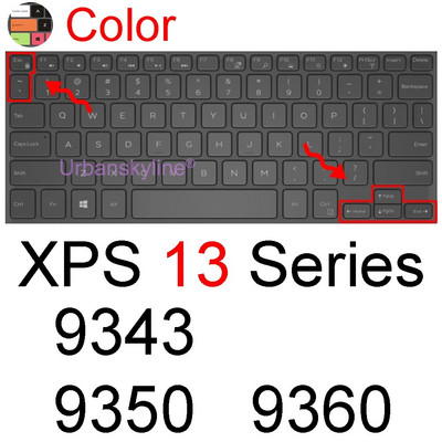 Dell XPS 13 tastatūras vāciņam 9300 9310 9305 9350 9360 9365 9370 9380 9575 7390 Protector Skin Case Klēpjdatora piederumi Silikona
