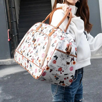 Γυναικείες τσάντες ταξιδίου Fashion PU Δερμάτινη τσάντα αποσκευών μεγάλης χωρητικότητας Αδιάβροχη τσάντα Duffle Casual Organizer τσάντα ταξιδιού για Σαββατοκύριακο