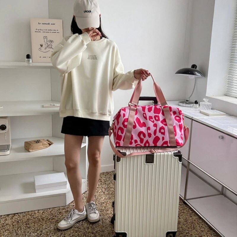 Sieviešu ceļojumu somas Plecu soma Liela daudzfunkcionāla meitenēm Sievietēm liela ietilpība sporta glabāšanai fitnesa rokassoma