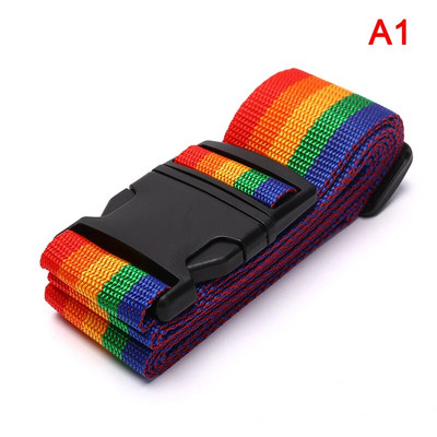1buc 2m curea de bagaje reglabilă cu centură încrucișată ambalare valiză de călătorie curea cu cataramă cu blocare din nailon Curele pentru bagaje Accesorii pentru geanta de camping
