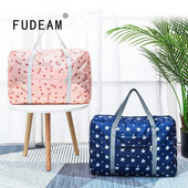 FUDEAM Oksfordas auduma salokāmas ceļojumu somas Lielas ietilpības bagāžas soma sievietēm ūdensnecaurlaidīga rokassoma vīriešiem biznesa organizatora glabāšanas soma