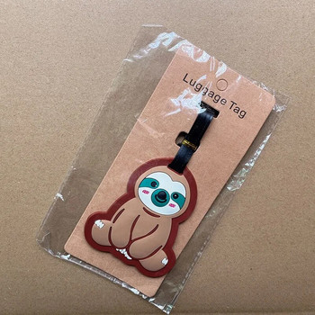 Δημιουργική ετικέτα αποσκευών κινουμένων σχεδίων Ετικέτα επιβίβασης PVC από καουτσούκ σε σχήμα ζώου Sloth Panda Tag σιλικόνης αποσκευές Hang Tag Αξεσουάρ ταξιδιού