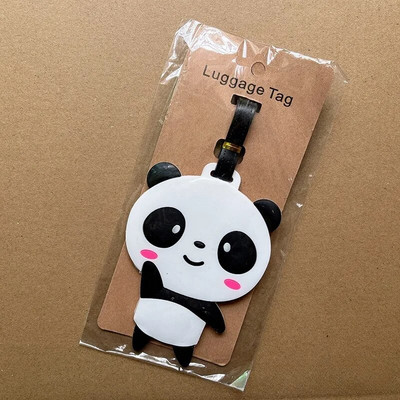 Etichetă de bagaje creativă în formă de animal din PVC Etichetă de îmbarcare din cauciuc Leneș Panda Etichetă din silicon Etichetă pentru bagaje Accesorii de călătorie
