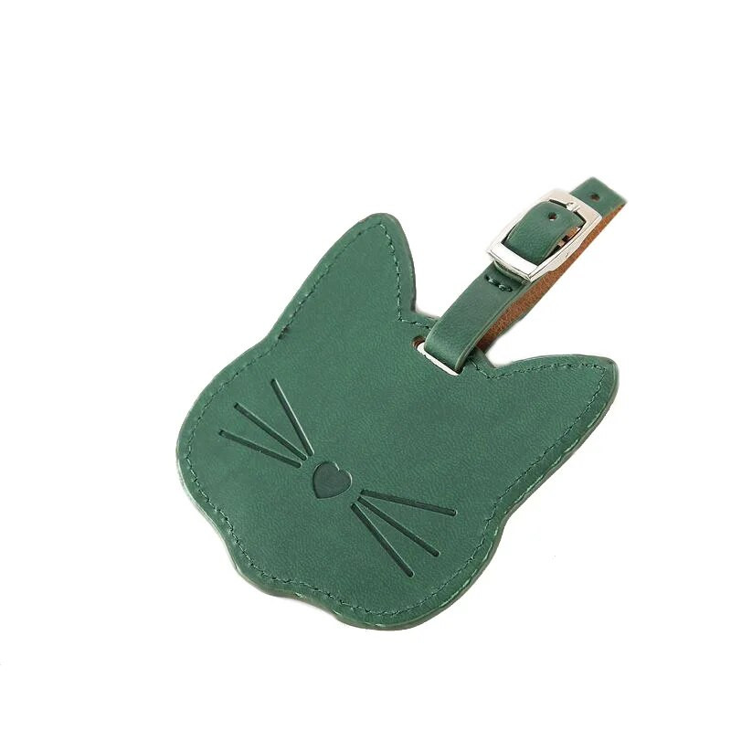 Oznake za mačju prtljagu Dvoslojni pojas Kofer ID adresa Držač naljepnice Ime prtljage Crtani PU oznaka Prijenosna naljepnica Putni pribor