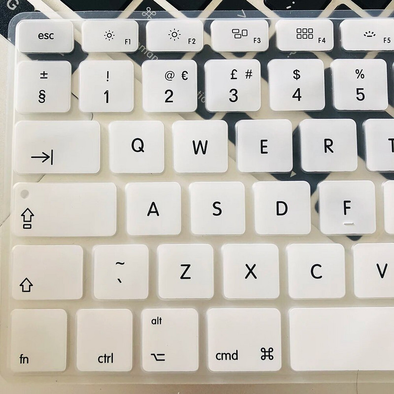 Klēpjdatora tastatūras vāciņš priekš macbook air 13 pro 15 collu A1466 A1502 A1278 A1398 EU Silicon Keyboard Cover Color aizsargplēve