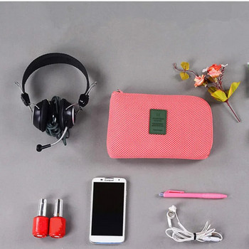 Моден USB кабел за зарядно устройство Калъф за слушалки Грим Козметичен органайзер Аксесоари Чанта Творчески Удароустойчив Цифров за пътуване