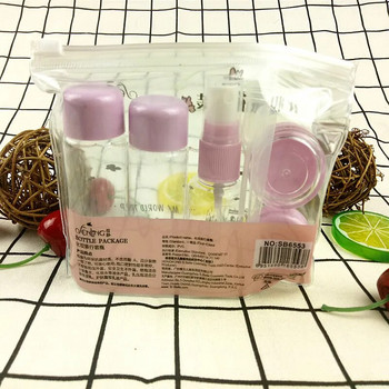 7 τμχ/Σετ Travel Mini Makeup Cosmetic Face Cream Pot Bottles Πλαστικά Διαφανές Άδειο Δοχείο Μακιγιάζ Μπουκάλι Ταξιδιωτικά Αξεσουάρ