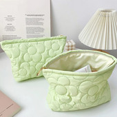 Γυναικεία τσάντα καλλυντικών λουλουδιών μεγάλης χωρητικότητας Πορτοφόλι μακιγιάζ Ταξιδιωτικές τσάντες αποθήκευσης Καπιτονέ βαμβακερές τσάντες χειρός Τουαλέτα Organizer