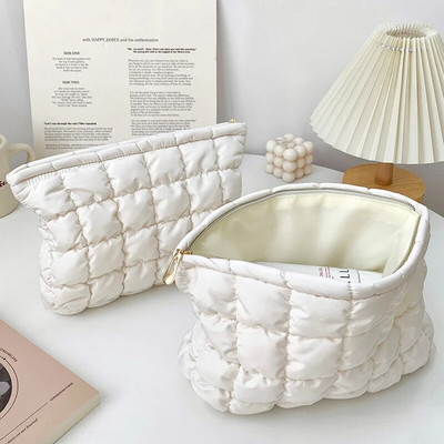 Γυναικεία τσάντα καλλυντικών λουλουδιών μεγάλης χωρητικότητας Πορτοφόλι μακιγιάζ Ταξιδιωτικές τσάντες αποθήκευσης Καπιτονέ βαμβακερές τσάντες χειρός Τουαλέτα Organizer